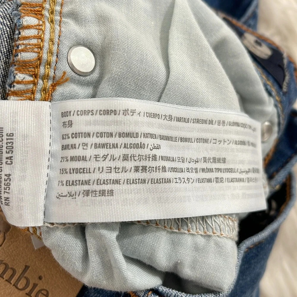 ABERCROMBIE KIDS STRAIGHT SLIM BLUE DENIM JEANS WITH POCKETS SIZE 11/12 - Picture 9 of 9